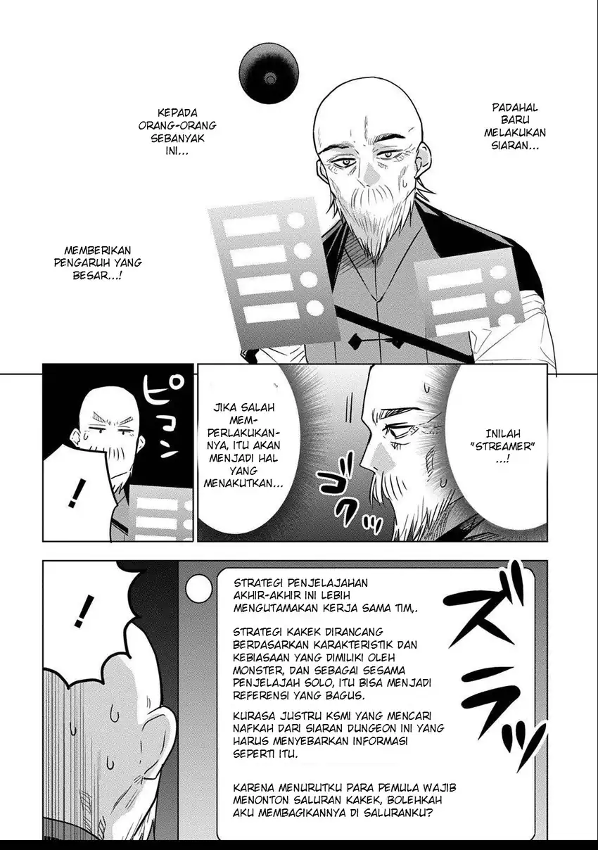 Moto Tansakusha no Ojii-chan: Mago ni Segamarete Dungeon Haishin o Hajimeta njaga, Nazeka Bazuriotta wai Chapter 2.1 Gambar 6